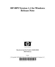 HP-MPI Version 1.1 for Windows Release Note - Oasys Software