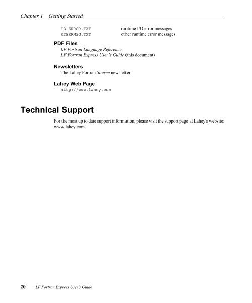 LF Fortran Express User's Guide - Lahey Computer Systems, Inc.