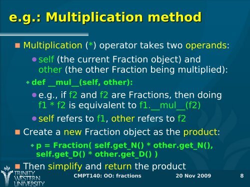 OO Example: Fractions