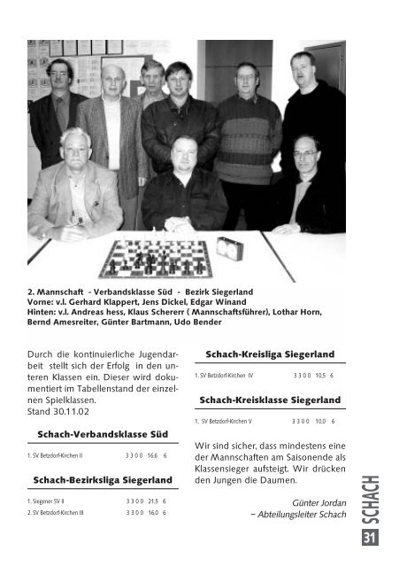 tischtennis - Schachverein Betzdorf/Kirchen