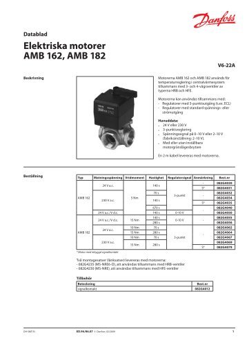 Elektriska motorer AMB 162, AMB 182
