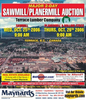 Terrace Auction Brochure - Maynards Industries