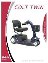 Pride Colt Twin owners manual - Value Mobility Scooters