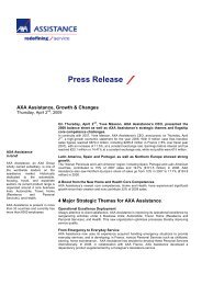 Press Release - AXA Assistance France