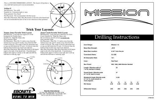 Drilling Instructions - Ebonite