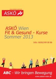 ASKÖ Wien Fit & Gesund - Kurse Sommer 2013