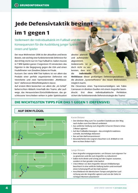 1 gegen 1 - Defensive