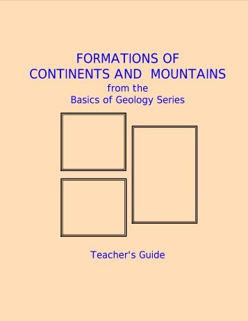 Formations of Continents and Mountains catalog # 2256