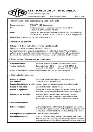 CEE - SCHEDA DEI DATI DI SICUREZZA - Tyforop Chemie GmbH