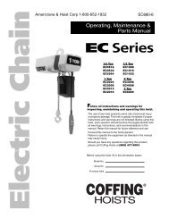 EC Series, EC680-6 - Coffing Hoists, Coffing Hoist Parts