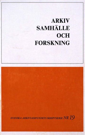 AR.KIV SAMHÃLLE Â· OCH FORSKNING - Visa filer