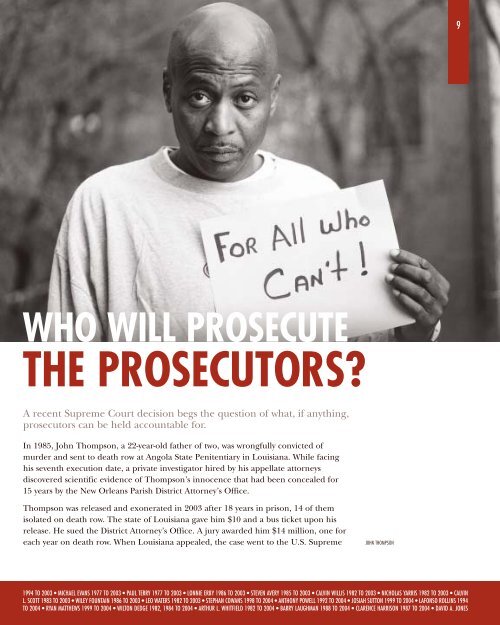 The Innocence Project in Print - Summer 2011 (PDF)