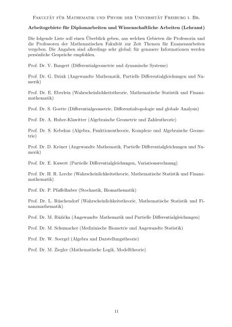 Kommentiertes Vorlesungsverzeichnis WS 09 10 - Mathematisches ...