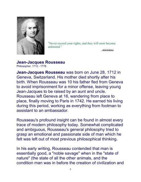 Jean-Jacques Rousseau