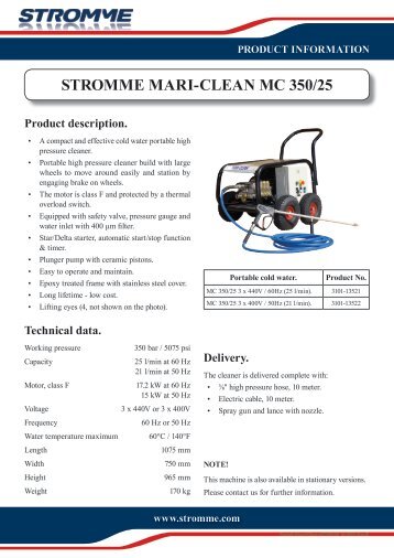 STROMME MARI-CLEAN MC 350/25 - Eitzen group