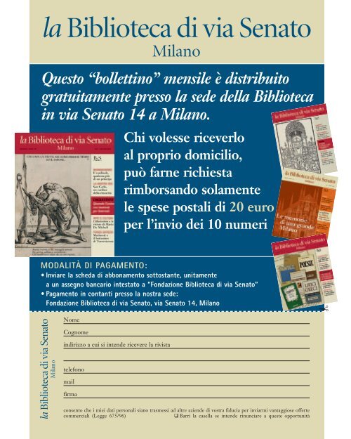 Scarica l'edizione di Luglio / Agosto - Fondazione Biblioteca di via ...