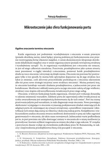 Mikrootoczenie jako sfera funkcjonowania portu - PortalMorski.pl