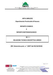 Relazione Tecnica descrittiva arredi - ARTA Abruzzo