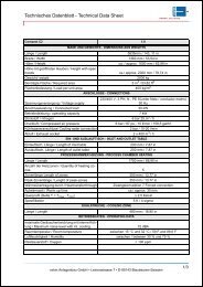 Technisches Datenblatt - Technical Data Sheet - Rehm Group