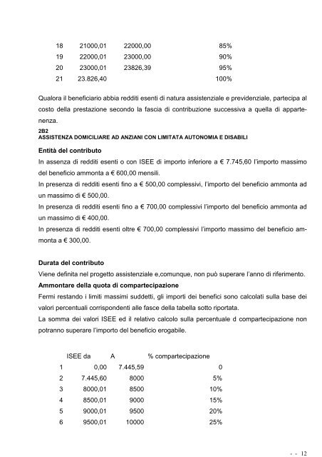 Disciplinare degli interventi, dei servizi e delle prestazioni socio