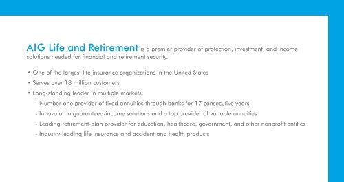 AIG at a Glance Brochure - AIG.com