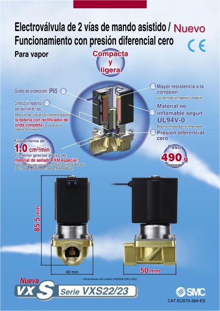 ElectrovÃ¡lvula de 2 vÃ­as de mando asistido ... - SMC ETech