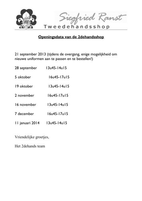 Van 2 tot 5 - Scoutingranst