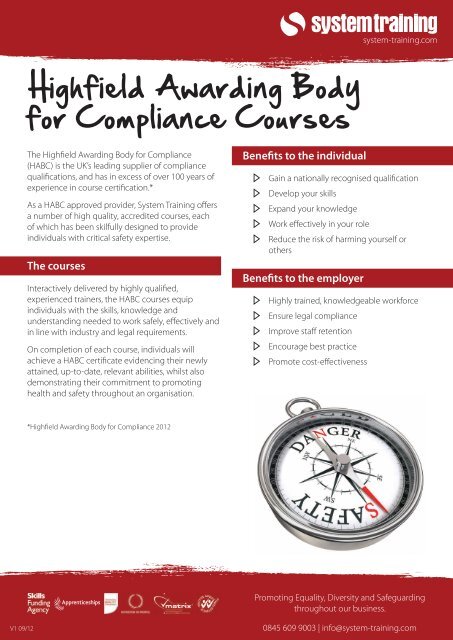 HABC Course Information Sheet - System Training