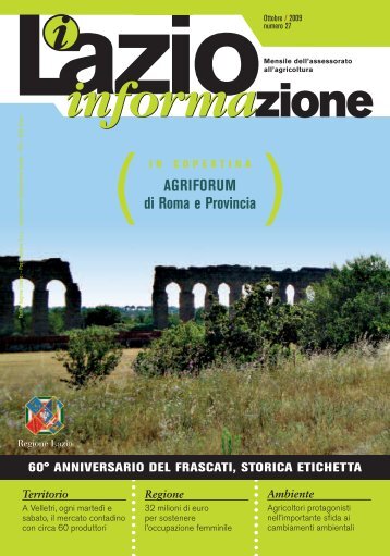 Stampa CopertinaDEFâLI-10-07 - Agricoltura - Regione Lazio