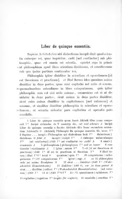 De intellectu. De somno et visione. De quinque essentiis. Liber ...