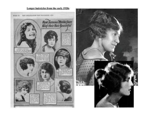 Longer hairstyles from the early 1920s