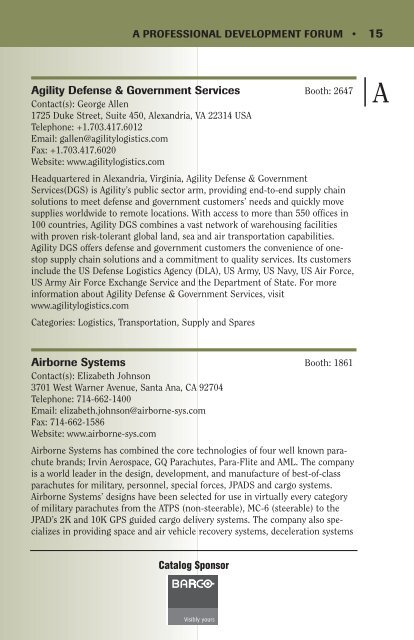 2008 EXHIBITOR CATALOG - Annual Meeting Exhibitor Catalog Entry