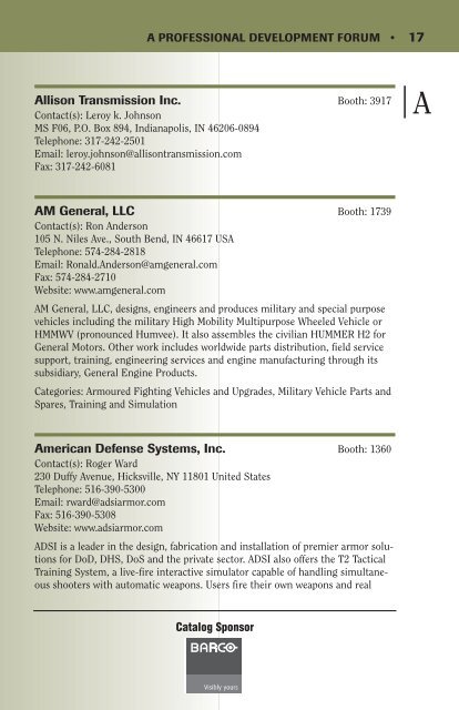 2008 EXHIBITOR CATALOG - Annual Meeting Exhibitor Catalog Entry