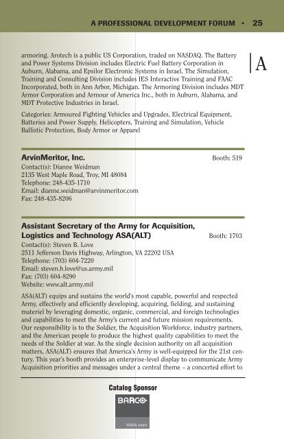 2008 EXHIBITOR CATALOG - Annual Meeting Exhibitor Catalog Entry