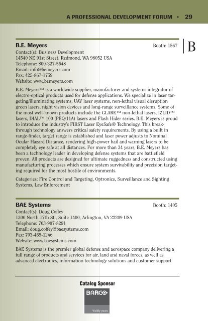 2008 EXHIBITOR CATALOG - Annual Meeting Exhibitor Catalog Entry