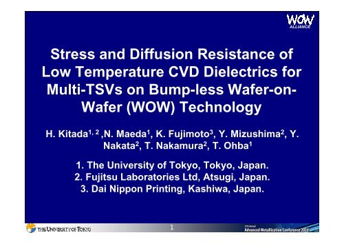 Stress and Diffusion Resistance of Low Temperature ... - Sematech