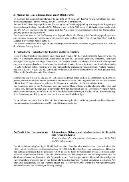 1. Gemeinderatssitzung vom 4. März 2010 (319 KB) - .PDF - Lasberg