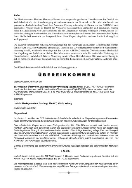 1. Gemeinderatssitzung vom 4. März 2010 (319 KB) - .PDF - Lasberg