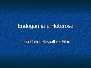 Endogamia e Heterose