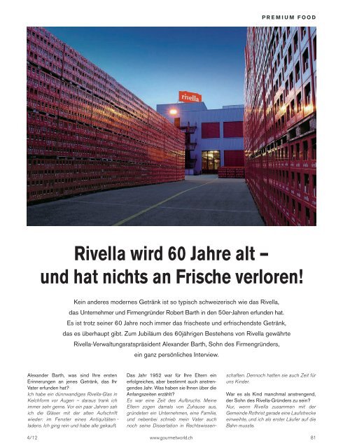 Rivella wird 60 Jahre alt — und hat nichts an Frische verloren!