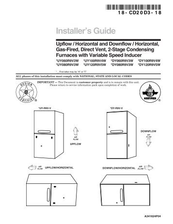 Installer's Guide - HVAC.Amickracing