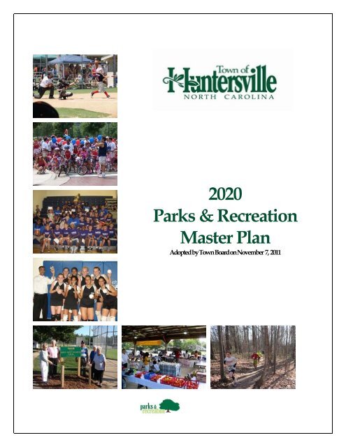 2020 Parks & Recreation Master Plan - Town of Huntersville