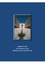 Fighting Terrorism within the Law - Israel Ministry of Foreign Affairs