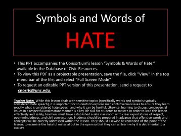 Symbols and Words of Hate