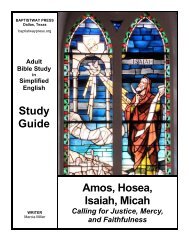 Study Guide Amos, Hosea, Isaiah, Micah - BaptistWay Press