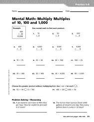 Mental Math: Multiply Multiples of 10, 100 and 1,000 - Honey Hollow ...