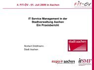 IT Service Management in der Stadtverwaltung Aachen - FIT-Ã¶V
