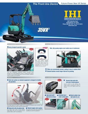 35VX-3 Mini Excavator - IHI Compact Excavator Sales