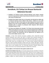 DenizBank, Citi TÃ¼rkiye'nin Bireysel BankacÄ±lÄ±k BÃ¶lÃ¼mÃ¼nÃ¼ DevraldÄ±