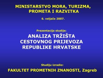 Analiza tržišta cestovnog prijevoza u Republici Hrvatskoj